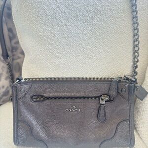 Coach Dark gray Leather Crossbody Bag